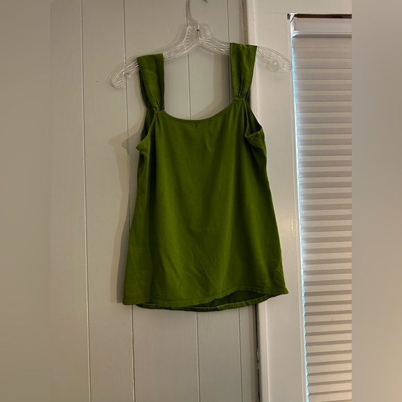 Ann Taylor Green Sleeveless Top Small – V-Neck Camisole Blouse - Picture 4 of 5